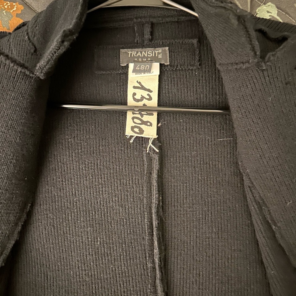 Elegant Transit Uomo Black Jacket 13-480 wool